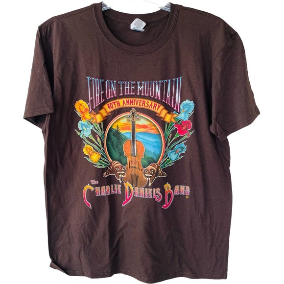 Gildan Tops - Charlie Daniel’s Band Fire on the Mountain Concert size L